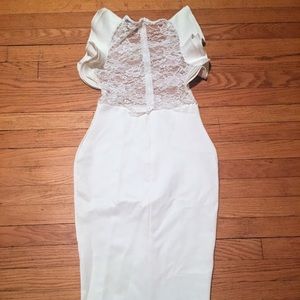White Classy Dress - 34 inches long